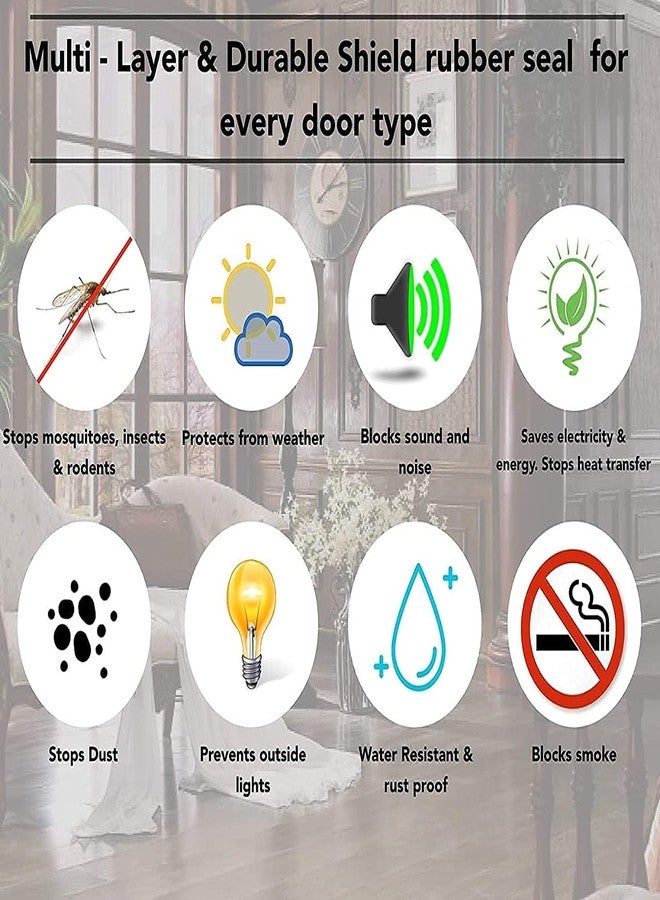 NEYU Waterproof-Soundproof Door Seal, Door Stopper, Door Closer, Reduce Noise Energy Saving Weather Stripping, Draft Stopper 39-inch Under Adjustable Door Draft Blocker Insulator Isolation The Light and Smell, Washable, Door Bottom Sealing Strip, Door Guard (Brown) - Image 5